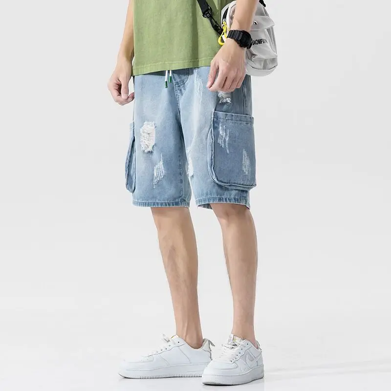 Men's new summer Personality Solid color Drawstring jeans Casual jeans for students
Men's new summer Personality Solid color Drawstring jeans Casual jeans for students