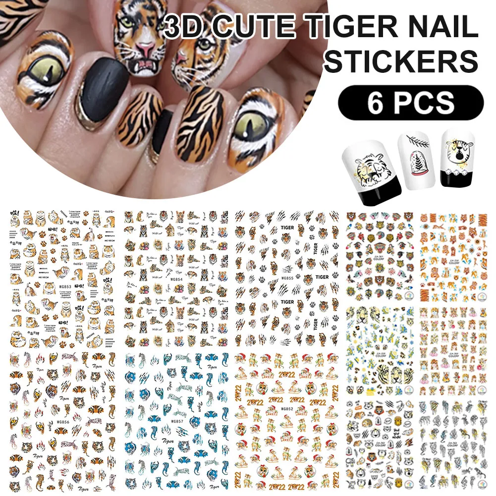 Symbol Of Year 2022 Tiger Nail Sticker 3D Cute Animal Prints Decals Watercolor Tiger New Year Nail Slider Manicure Wraps
Symbol Of Year 2022 Tiger Nail Sticker 3D Cute Animal Prints Decals Watercolor Tiger New Year Nail Slider Manicure Wraps