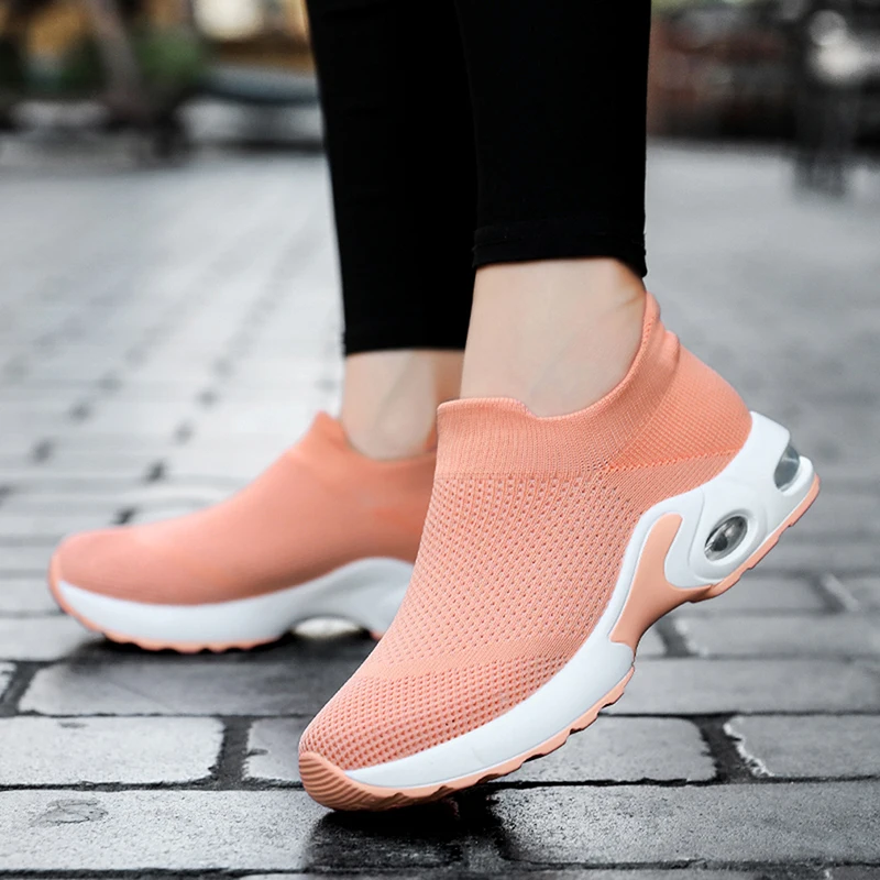 Large Size Women's Shoes Fly Woven Lightweight Comfortable Shoes Air Cushion Shoes Women's Socks Shoes Chaussure Femme 
Large Size Women's Shoes Fly Woven Lightweight Comfortable Shoes Air Cushion Shoes Women's Socks Shoes Chaussure Femme