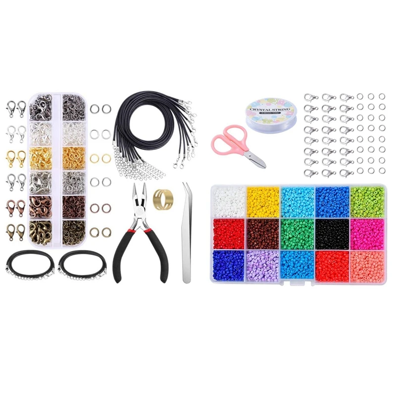 15 Colors Glass Seedbeads Charm Small Crystal Beads 3mm & 12 Grid 12mm Lobster Clasp 5mm Open Loop Closed Loop Jump Ring
15 Colors Glass Seedbeads Charm Small Crystal Beads 3mm & 12 Grid 12mm Lobster Clasp 5mm Open Loop Closed Loop Jump Ring