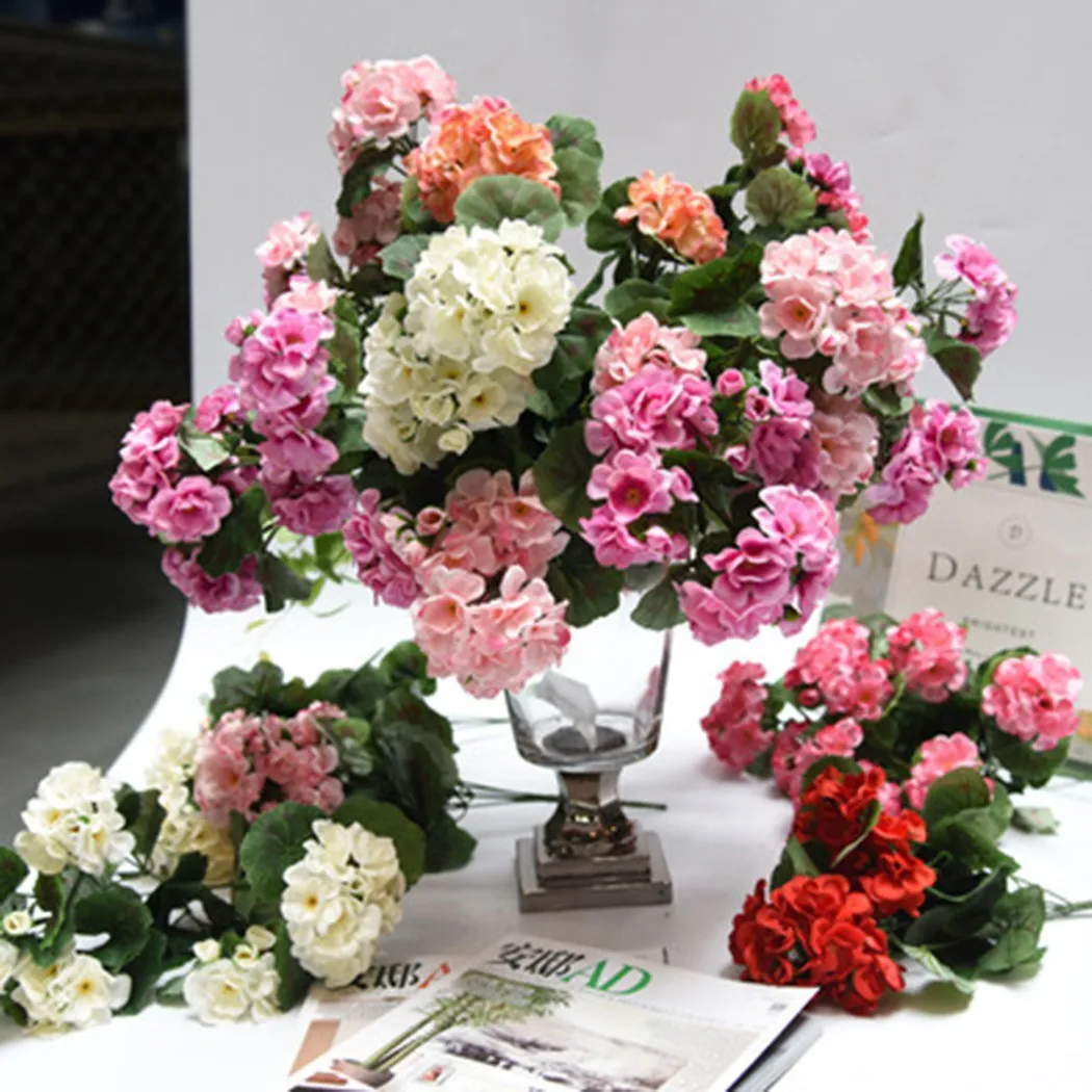 Artificial Geranium Red Pink Flowers Plant Artificial Flower Wedding Party Home Decoration Photography Set Flower Arrangement
Artificial Geranium Red Pink Flowers Plant Artificial Flower Wedding Party Home Decoration Photography Set Flower Arrangement