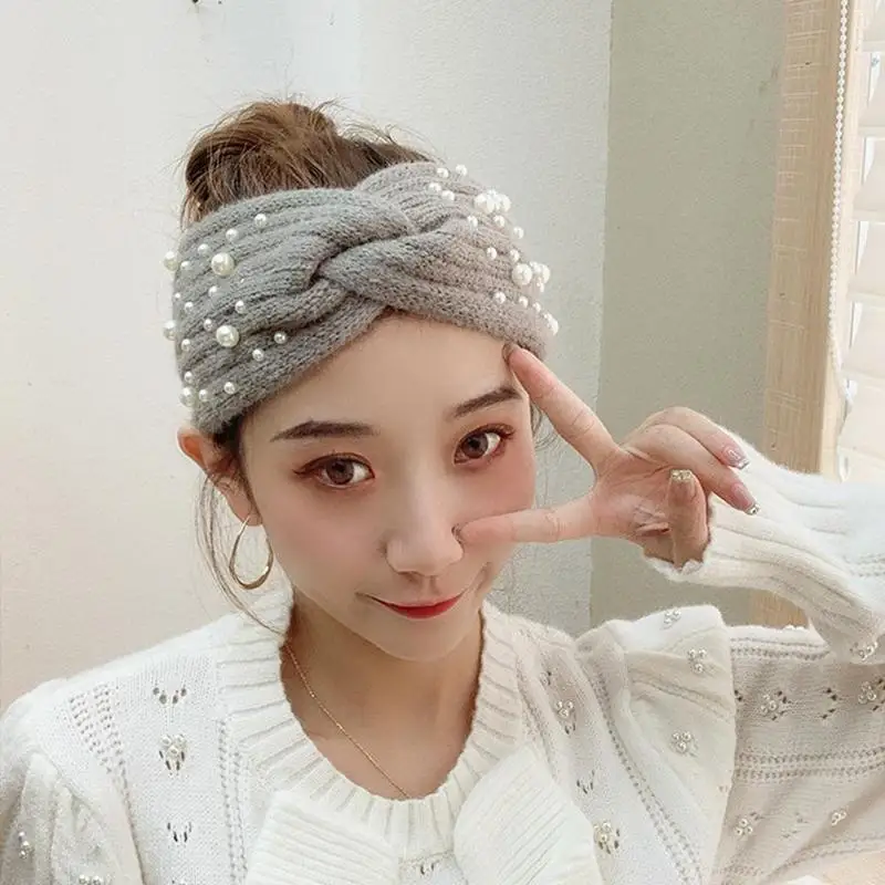 Double Cloth Knit Wide Hair Band Women Pearl Headband Accessories Color Headwear Hair Hairband Fashion M3F5 
Double Cloth Knit Wide Hair Band Women Pearl Headband Accessories Color Headwear Hair Hairband Fashion M3F5