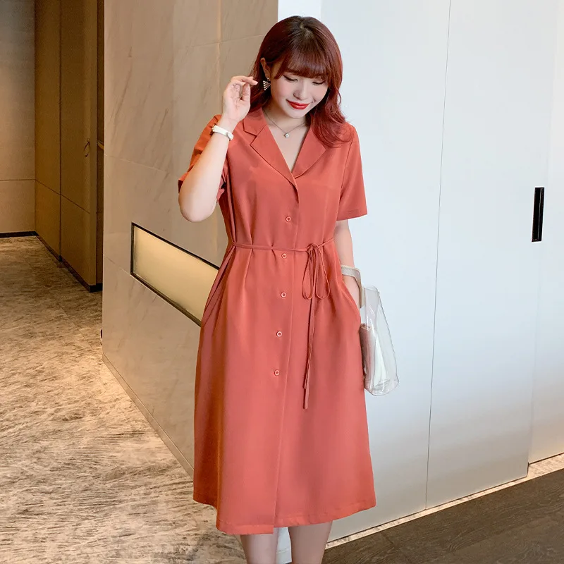 XL To 4XL Summer Plus Size Dress Women Robes High Waist Single Breasted V Neck Dresses Pockets Elegant Party Dress TA9641
XL To 4XL Summer Plus Size Dress Women Robes High Waist Single Breasted V Neck Dresses Pockets Elegant Party Dress TA9641