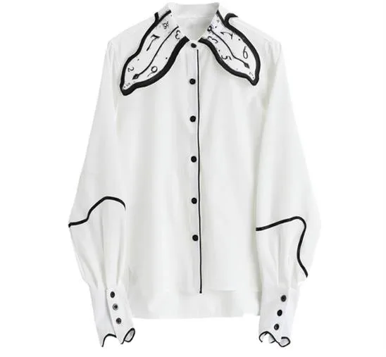 embroidery watch collar white shirts women elegant white blouses tops for women blusas de mujer
embroidery watch collar white shirts women elegant white blouses tops for women blusas de mujer