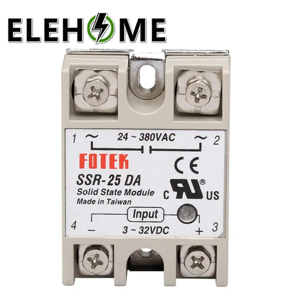 Твердотельные реле SSR-10DA SSR-25DA SSR-40DA 10A 25A 40A на самом деле 3-32 В постоянного тока в