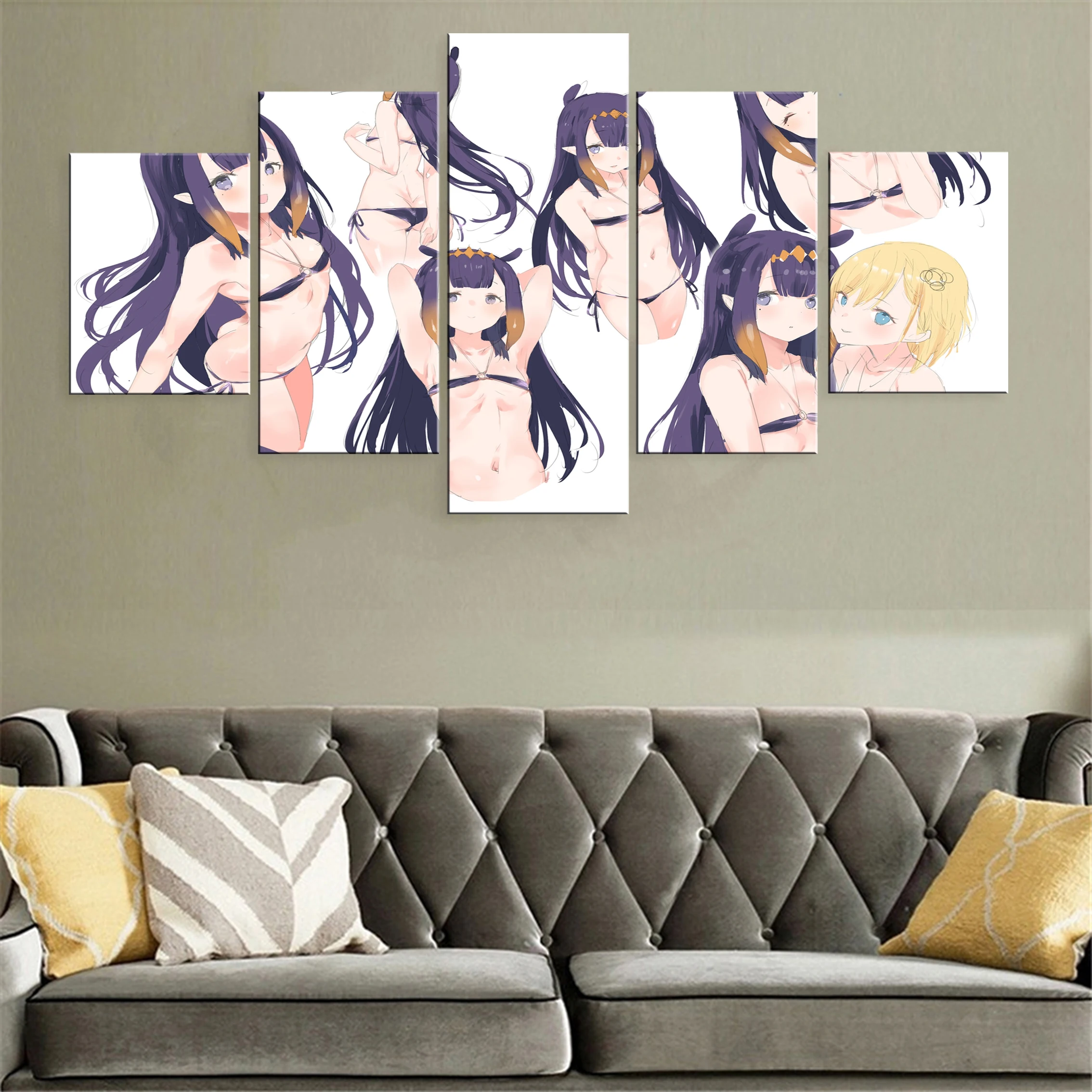 Anime Cute Girl 5 Piece Canvas Painting Poster Bikini Beauty Framework Wall Artwork Decor Modern Picture For Home Printed
Anime Cute Girl 5 Piece Canvas Painting Poster Bikini Beauty Framework Wall Artwork Decor Modern Picture For Home Printed