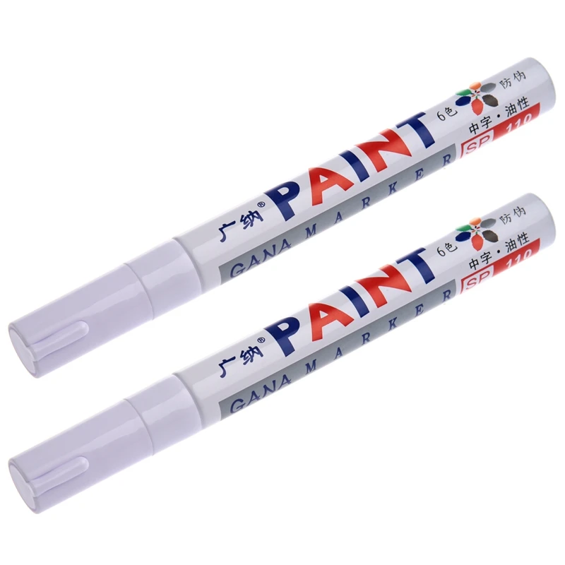 2X Permanent Car Tire Metal Paint Pen Marker White 
2X Permanent Car Tire Metal Paint Pen Marker White