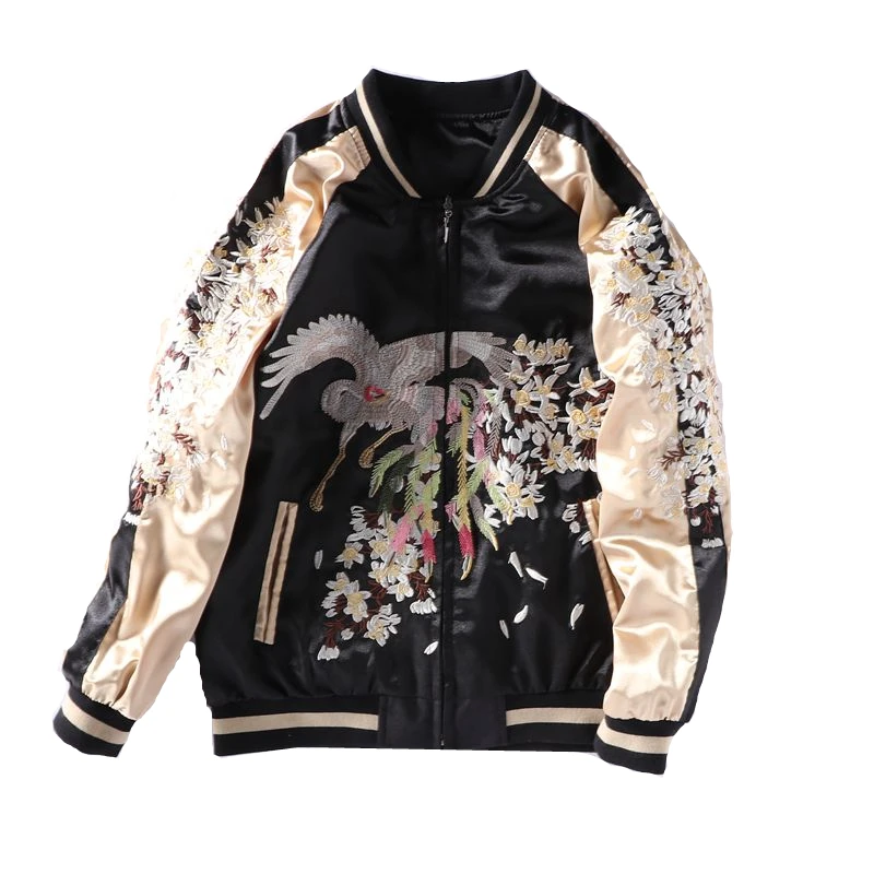 Phoenix Embroidered Baseball Jacket Autumn Women Harajuku Boyfriend Casual Loose Basic Bomber Jacket Reversible Coat Plus size
Phoenix Embroidered Baseball Jacket Autumn Women Harajuku Boyfriend Casual Loose Basic Bomber Jacket Reversible Coat Plus size