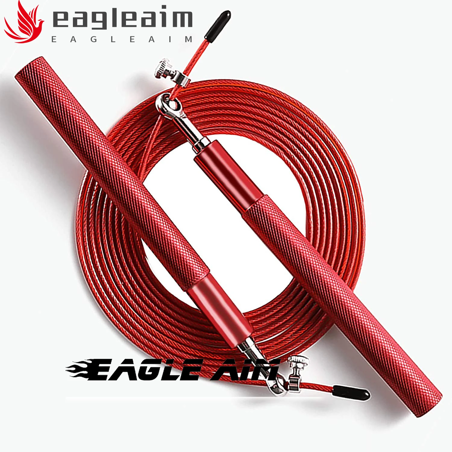 Red Speed Jump Rope-360°Swivel Ball Bearing-Adjustable steel coated rope-Aluminum Anti Skipping Handle-Fitness Training Sports
Red Speed Jump Rope-360°Swivel Ball Bearing-Adjustable steel coated rope-Aluminum Anti Skipping Handle-Fitness Training Sports