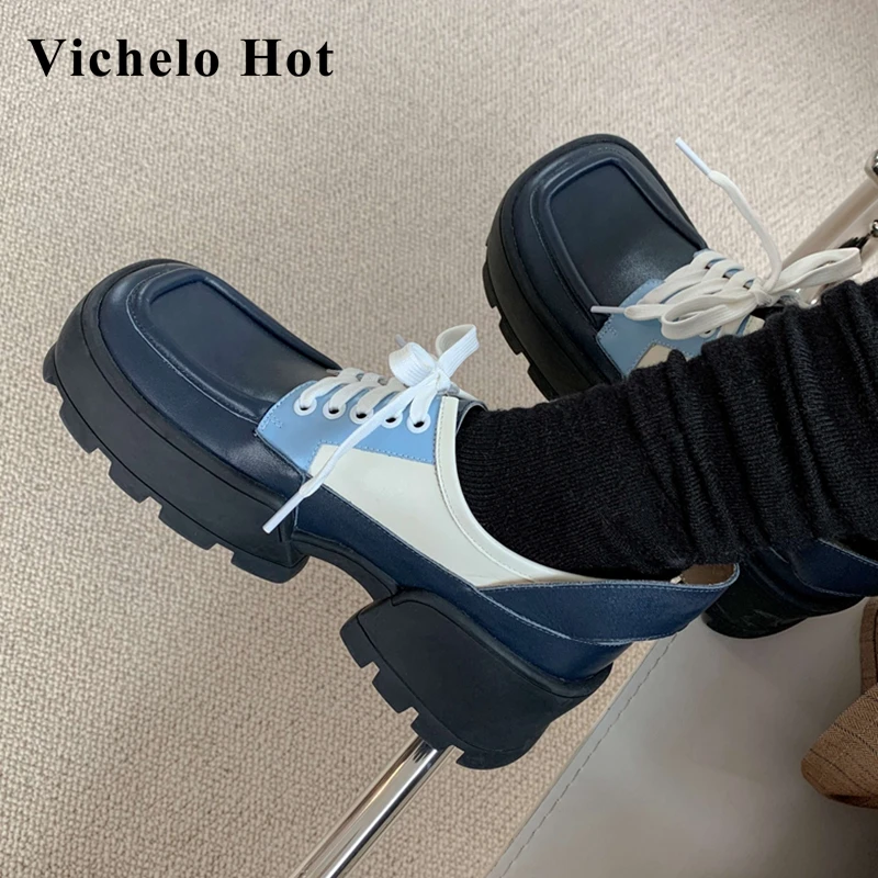 Vichelo Hot 2021 real leather square toe high heels mixed colors original design preppy style young lady leisure women pumps L10
Vichelo Hot 2021 real leather square toe high heels mixed colors original design preppy style young lady leisure women pumps L10