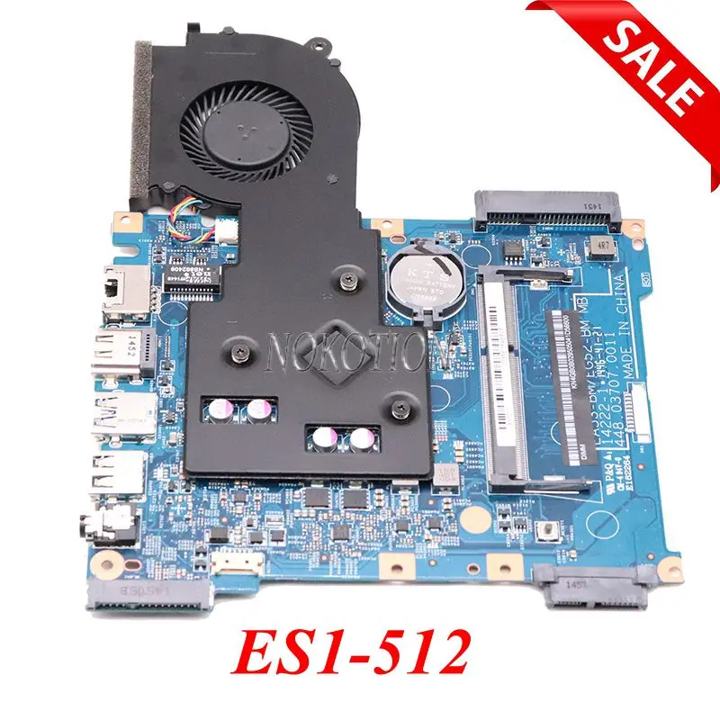NOKOTION laptop motherboard For Acer aspire ES1-512 NBMRW11003 EA53-BM EG52-BM MB 14222-1 448.03703.0011 Mainboard +heatsink fan 
NOKOTION laptop motherboard For Acer aspire ES1-512 NBMRW11003 EA53-BM EG52-BM MB 14222-1 448.03703.0011 Mainboard +heatsink fan