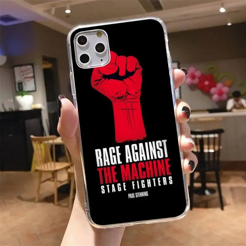 Rage Against The Machine Phone Case Transparent for iPhone 6 7 8 11 12 s mini pro X XS XR MAX Plus cover funda shell
Rage Against The Machine Phone Case Transparent for iPhone 6 7 8 11 12 s mini pro X XS XR MAX Plus cover funda shell