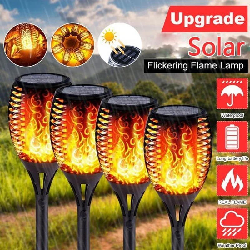 12Pieces Solar Flame Torch Light Flickering IP65 Waterproof Garden Lawn Lamp Street Lamp Decoration Landscape For Garden
12Pieces Solar Flame Torch Light Flickering IP65 Waterproof Garden Lawn Lamp Street Lamp Decoration Landscape For Garden
