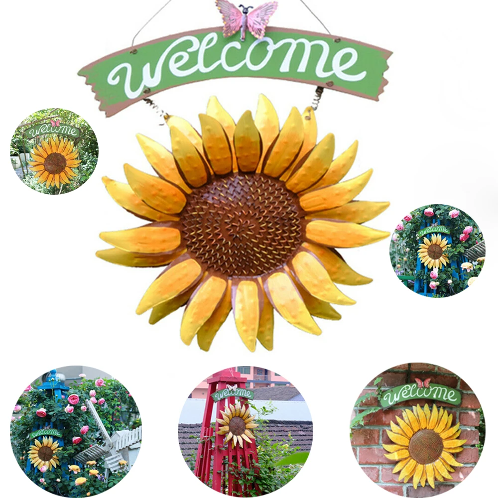 Iron Art Outdoor Sunflower Hangings Plaque Decor Garden Welcome Signs Wall Crafts Living Room Garden Fence Ornament Wall Hanging
Iron Art Outdoor Sunflower Hangings Plaque Decor Garden Welcome Signs Wall Crafts Living Room Garden Fence Ornament Wall Hanging