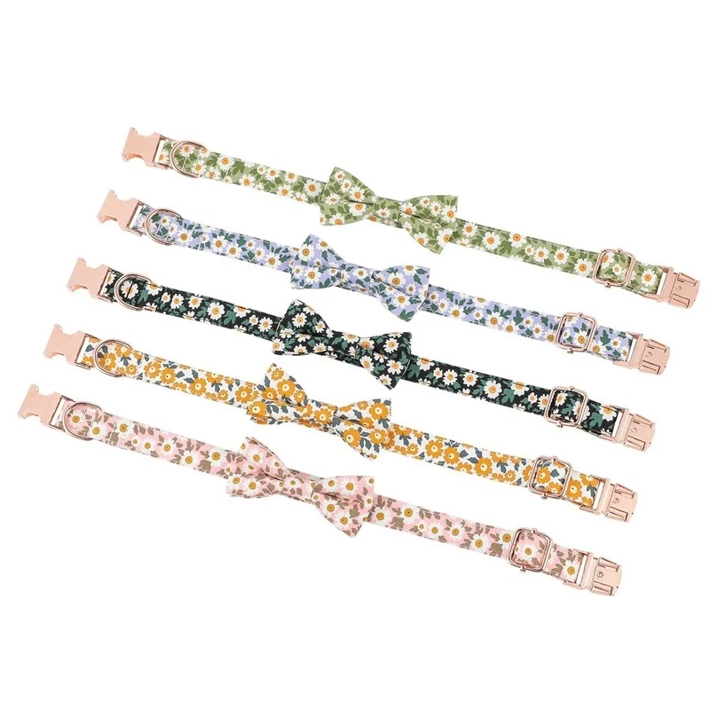 Small fresh floral dog collar Pet collar with bow and metal buckle dog accessories personalised dog collar dog stuff dog tag
Small fresh floral dog collar Pet collar with bow and metal buckle dog accessories personalised dog collar dog stuff dog tag