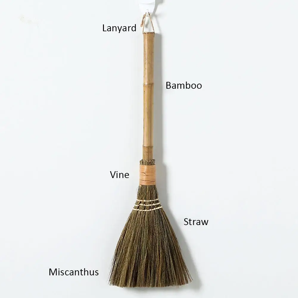 Handmade Straw Horsetail Broom Household Dust Cleaning Duster Single Handle Environmentally Friendly Durable Cleaning Tools
Handmade Straw Horsetail Broom Household Dust Cleaning Duster Single Handle Environmentally Friendly Durable Cleaning Tools