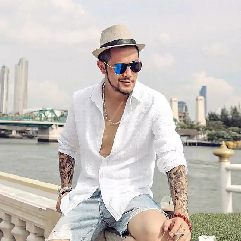 2021 Men's Casual Blouse Cotton Shirt Loose Tops Long Sleeve Teeshirt Spring Autumn Summer Baggy Loose Handsome Men Shirt
2021 Men's Casual Blouse Cotton Shirt Loose Tops Long Sleeve Teeshirt Spring Autumn Summer Baggy Loose Handsome Men Shirt