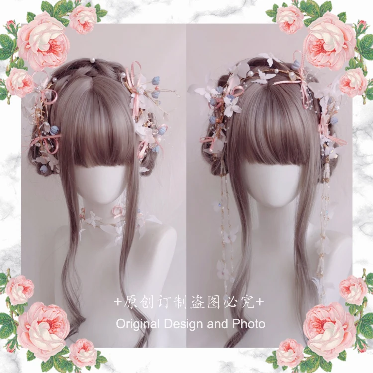 estheticism Original Handmade Ancient fairy ism style Soft Sister girl Headwear butterfly flower Pearl lolita Hair Hoop Props
estheticism Original Handmade Ancient fairy ism style Soft Sister girl Headwear butterfly flower Pearl lolita Hair Hoop Props