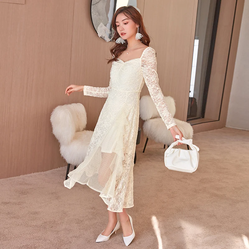 YIGELILA Vintage Women Dress Elegant Square Collar Dress Empire Slim Dress Mid-length 66189
YIGELILA Vintage Women Dress Elegant Square Collar Dress Empire Slim Dress Mid-length 66189