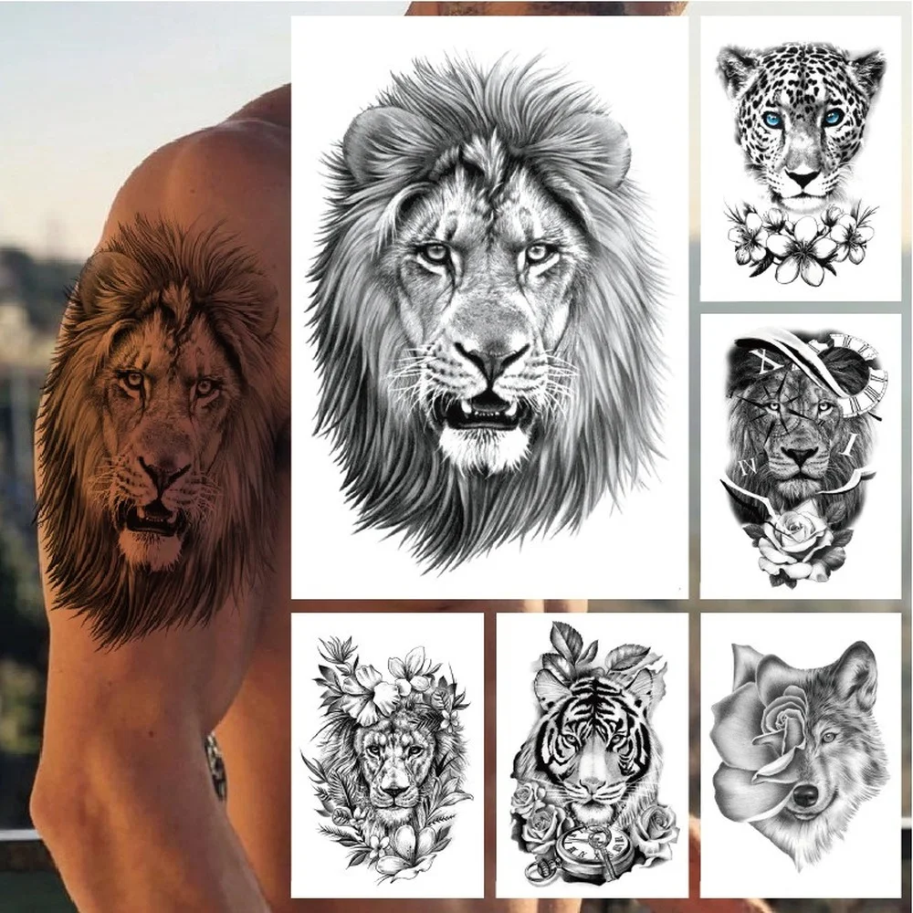 Waterproof Temporary Tattoo Animal Half Arm Tatoo Sticker Lion Tiger Leopard Wolf Head Water Transfer Tatto Sticker Body Makeup
Waterproof Temporary Tattoo Animal Half Arm Tatoo Sticker Lion Tiger Leopard Wolf Head Water Transfer Tatto Sticker Body Makeup