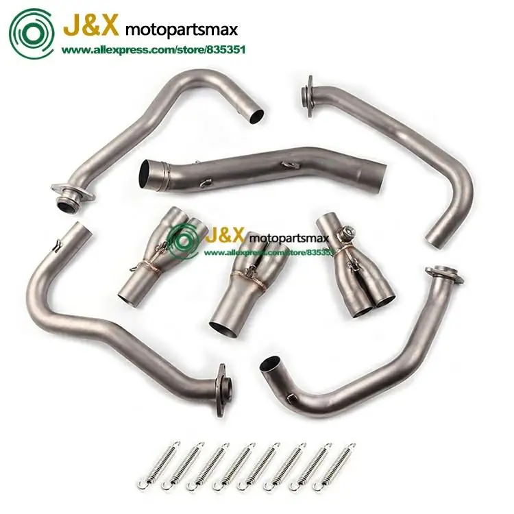 Full Exhaust Escape System Slip On For Kawasaki Z800 Motorcycle Modified Full Middle Link Pipe