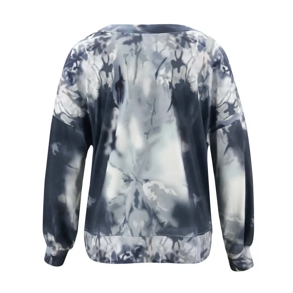 Women Tie Dye Print Cross Bandage Sweatshirt Female Fashion Crop Long Sleeve O Neck Autumn Spring Loose Top Two ways to wear
Women Tie Dye Print Cross Bandage Sweatshirt Female Fashion Crop Long Sleeve O Neck Autumn Spring Loose Top Two ways to wear