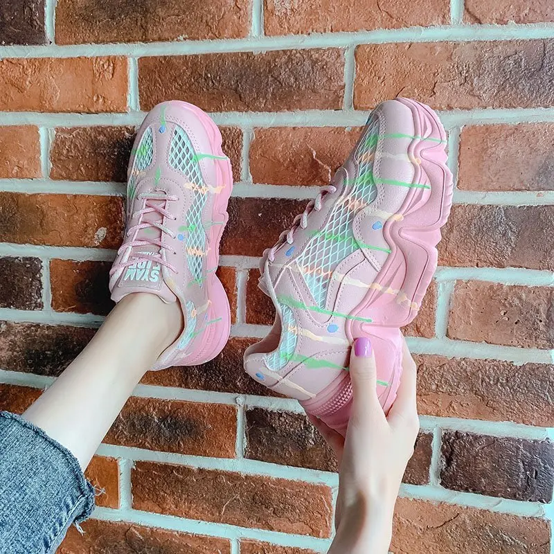 Spring and Autumn 2020 new breathable comfortable running women's shoes net upper leisure sports shoes fashion daddy shoes X568
Spring and Autumn 2020 new breathable comfortable running women's shoes net upper leisure sports shoes fashion daddy shoes X568