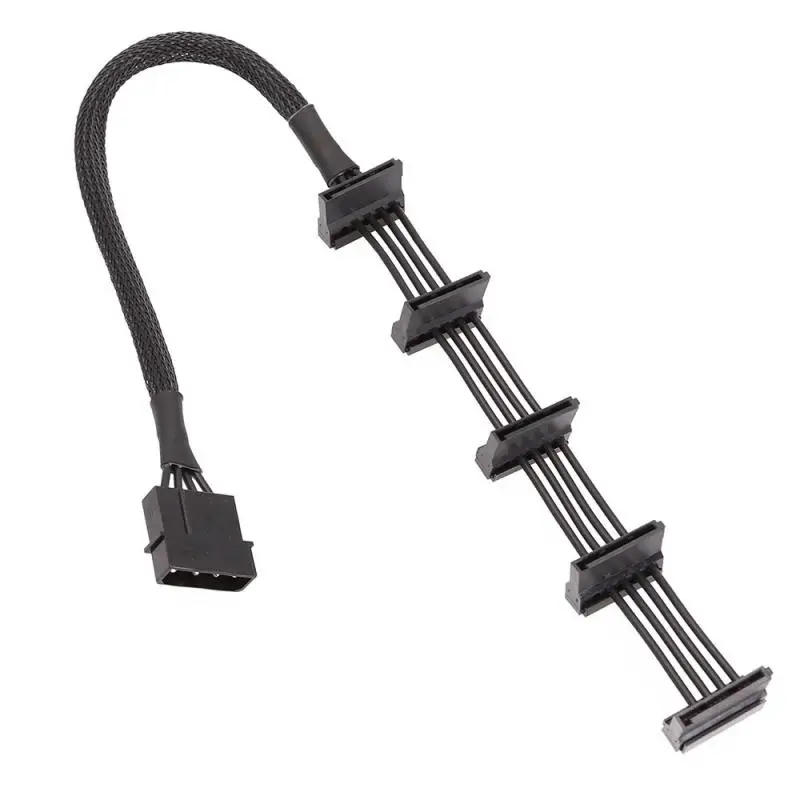 PC Server 4pin IDE Molex 1 To 5 SATA 15pin Splitter Hard Drive HDD SSD Power Supply Cable Cord 18AWG Sleeved 40CM Power Cable
PC Server 4pin IDE Molex 1 To 5 SATA 15pin Splitter Hard Drive HDD SSD Power Supply Cable Cord 18AWG Sleeved 40CM Power Cable