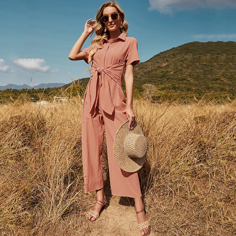 Women Jumpsuits Summer Fashion 2021 Short Sleeve Top Loose Pants Dark Pink Elegant Rompers Office Ladies Clothing Spring 2020
Women Jumpsuits Summer Fashion 2021 Short Sleeve Top Loose Pants Dark Pink Elegant Rompers Office Ladies Clothing Spring 2020