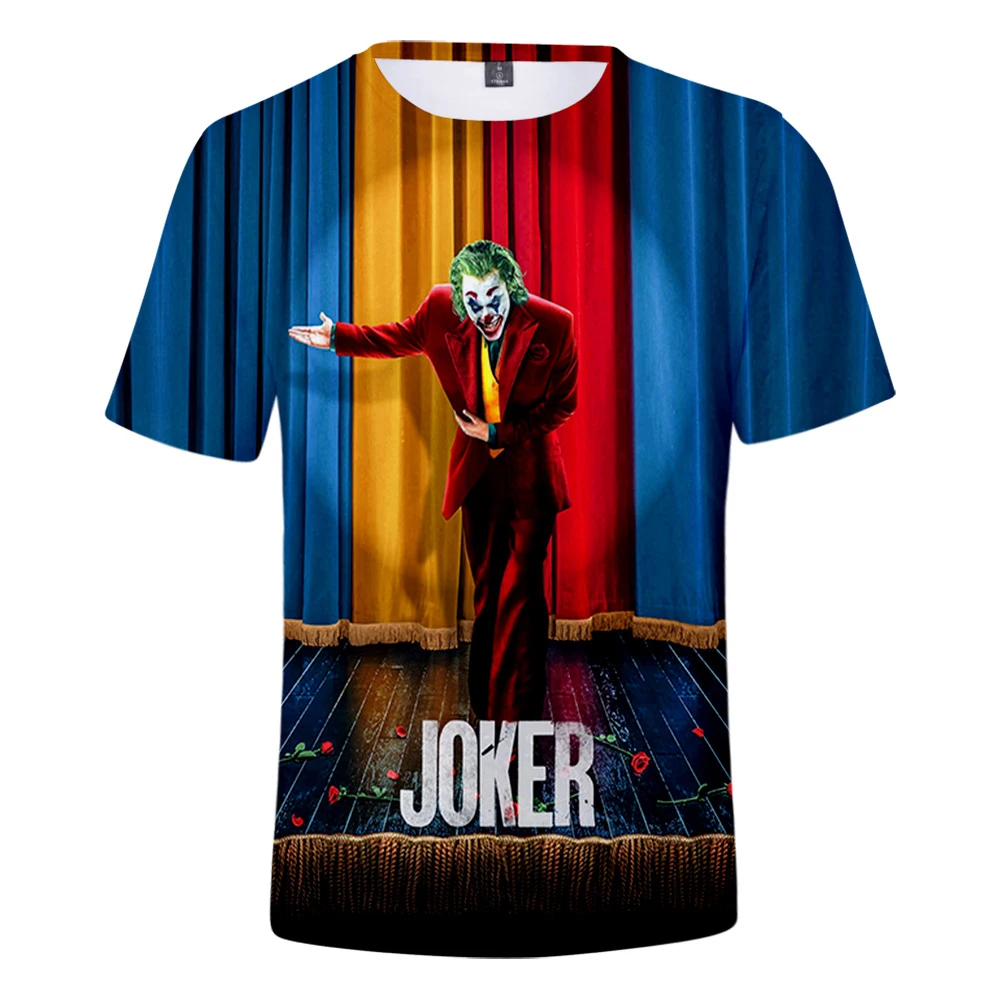 Summer short-sleeved T-shirt Print Funny 3D Joker Men Women Fashion Harajuku Hip Hop popular O-neck boys girls 3D Joker Tees
Summer short-sleeved T-shirt Print Funny 3D Joker Men Women Fashion Harajuku Hip Hop popular O-neck boys girls 3D Joker Tees
