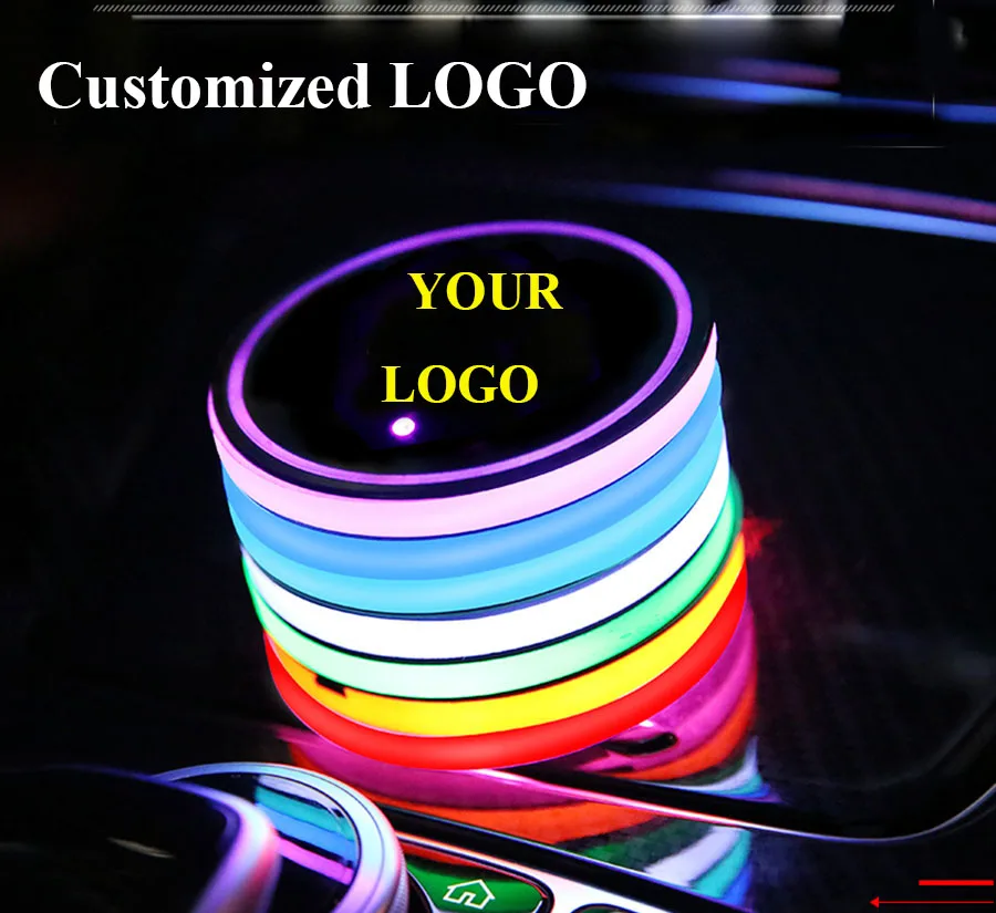 2PCS Personalized LOGO LED Car Cup Holder Pad Mats Automobiles Coasters Interior Atmosphere Lights OEM Customized logo Colorful
2PCS Personalized LOGO LED Car Cup Holder Pad Mats Automobiles Coasters Interior Atmosphere Lights OEM Customized logo Colorful