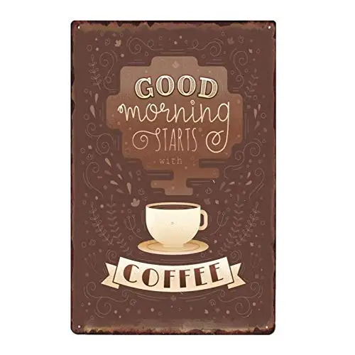 

Patisaner New Coffee Sign Retro tin Sign Cafe Decoration Wall Art Plaque Metal Vintage Home Decoration 20x30cm