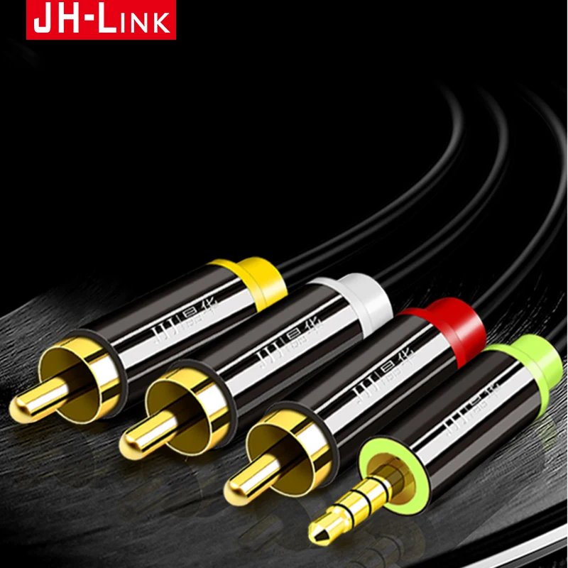 JH-LINK 3.5mm Jack Male to 3 RCA Male AUX Audio Splitter for Speaker TV Box Stereo Aux Cable
JH-LINK 3.5mm Jack Male to 3 RCA Male AUX Audio Splitter for Speaker TV Box Stereo Aux Cable