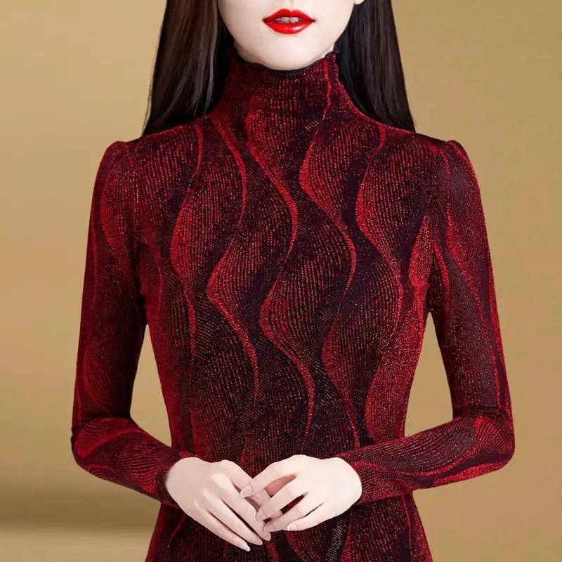 Thickened Bottoming Shirt Bottoming Shirt T-shirt Long-sleeved Warm Top Winter Half High Neck Plus Velvet
Thickened Bottoming Shirt Bottoming Shirt T-shirt Long-sleeved Warm Top Winter Half High Neck Plus Velvet