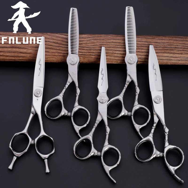 FnLune 6.0 9Cr18MoV Professional Hair Salon Scissors Cut Barber Haircut Thinning Shear Hairdressing Scissors Barber Accessories
FnLune 6.0 9Cr18MoV Professional Hair Salon Scissors Cut Barber Haircut Thinning Shear Hairdressing Scissors Barber Accessories