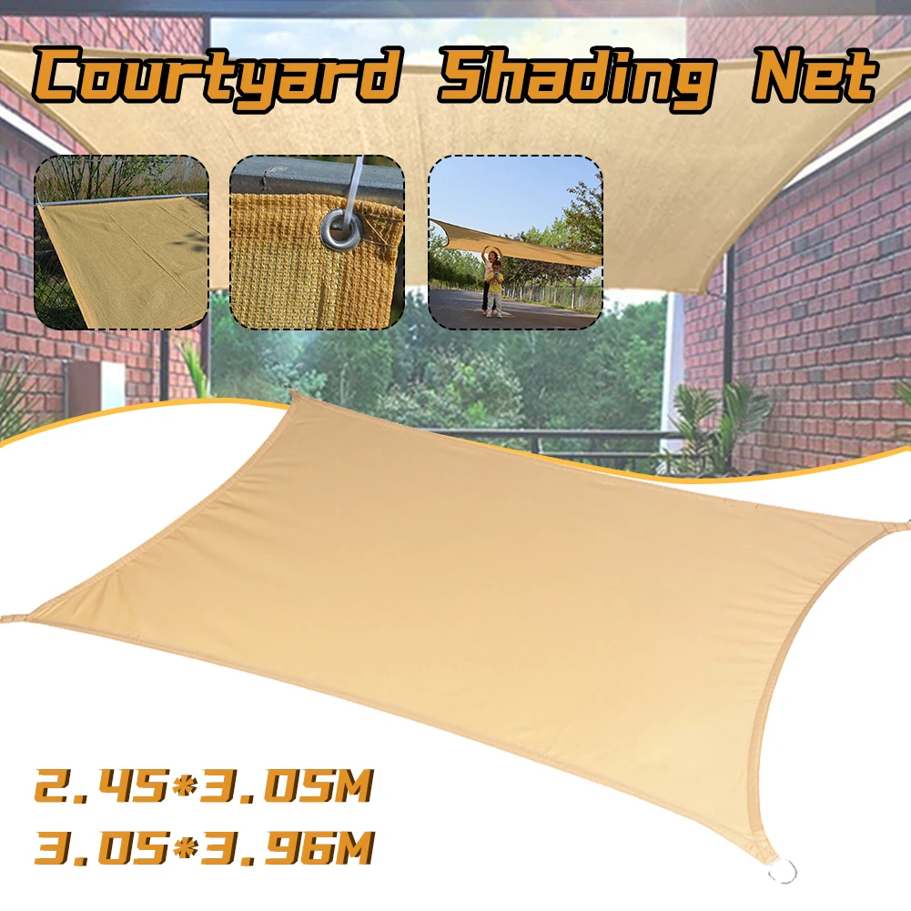 Rectangular sun awning with 4 ropes Outdoor patio beach swimming pool awning without mounting holes and accessories
Rectangular sun awning with 4 ropes Outdoor patio beach swimming pool awning without mounting holes and accessories