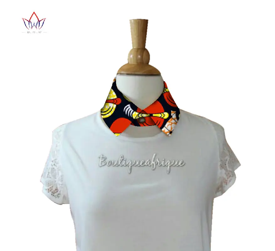 BRW Sweet African Print Collar Ankara Handmade Detachable Accessories Choker Necklaces For Women Statement Necklace WYX21 | Украшения и