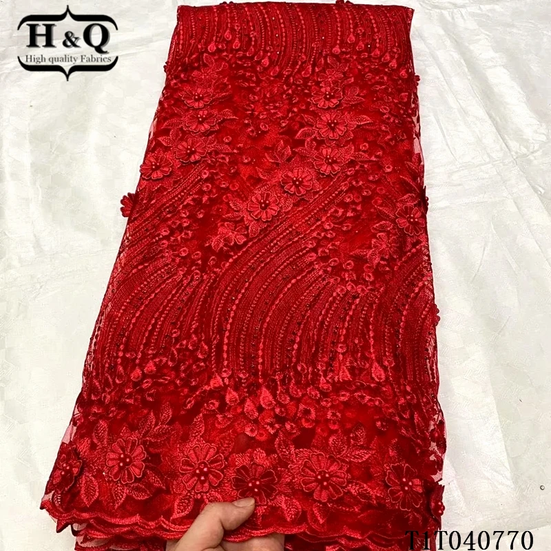 H&Q 3d applique embroidery french lace fabric african tulle mesh with beads and stones red nigerian fabrics for party dress
H&Q 3d applique embroidery french lace fabric african tulle mesh with beads and stones red nigerian fabrics for party dress