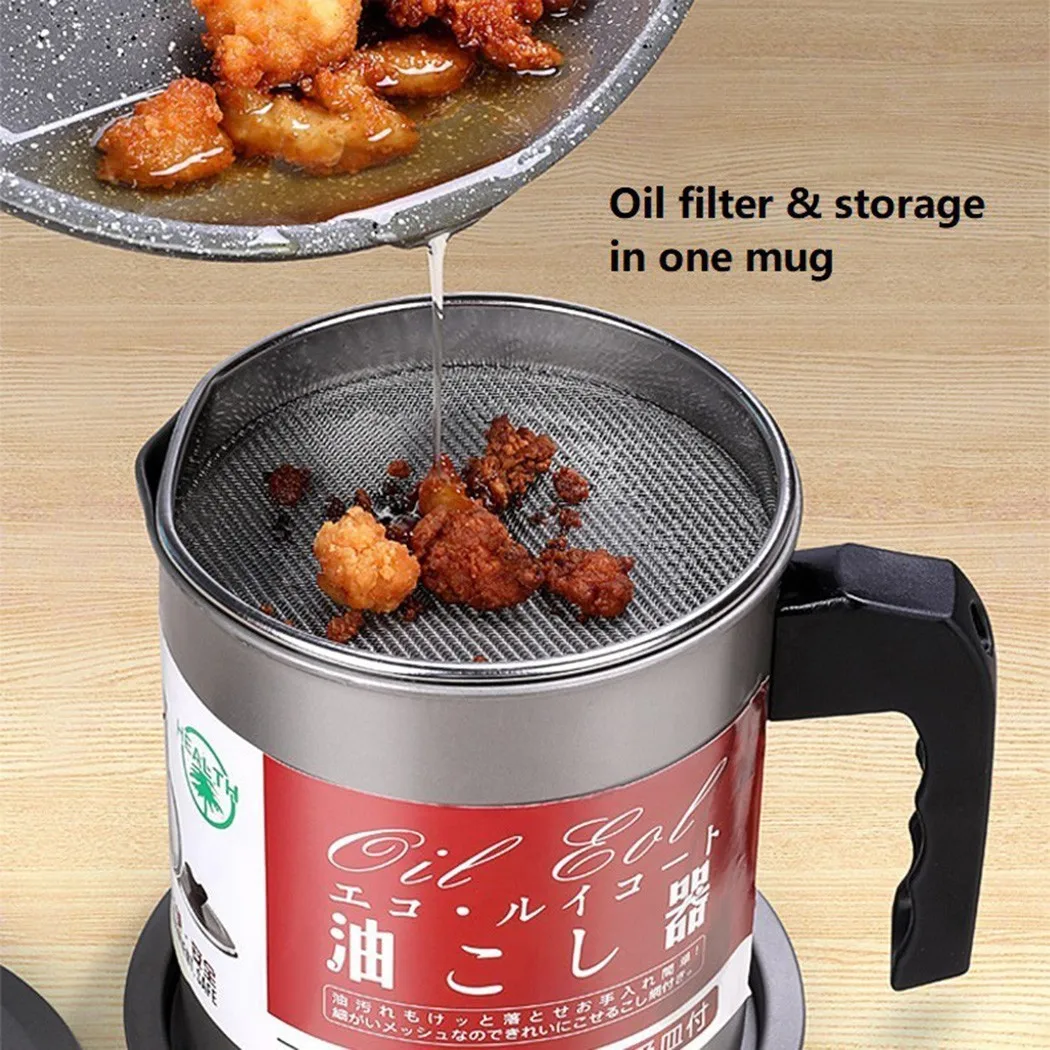 Stainless Steel Lard Tank Oil Filter Pot Large Capacity Filter Oil Separator Storage Tank Kitchen Tools Oil Bottle
Stainless Steel Lard Tank Oil Filter Pot Large Capacity Filter Oil Separator Storage Tank Kitchen Tools Oil Bottle