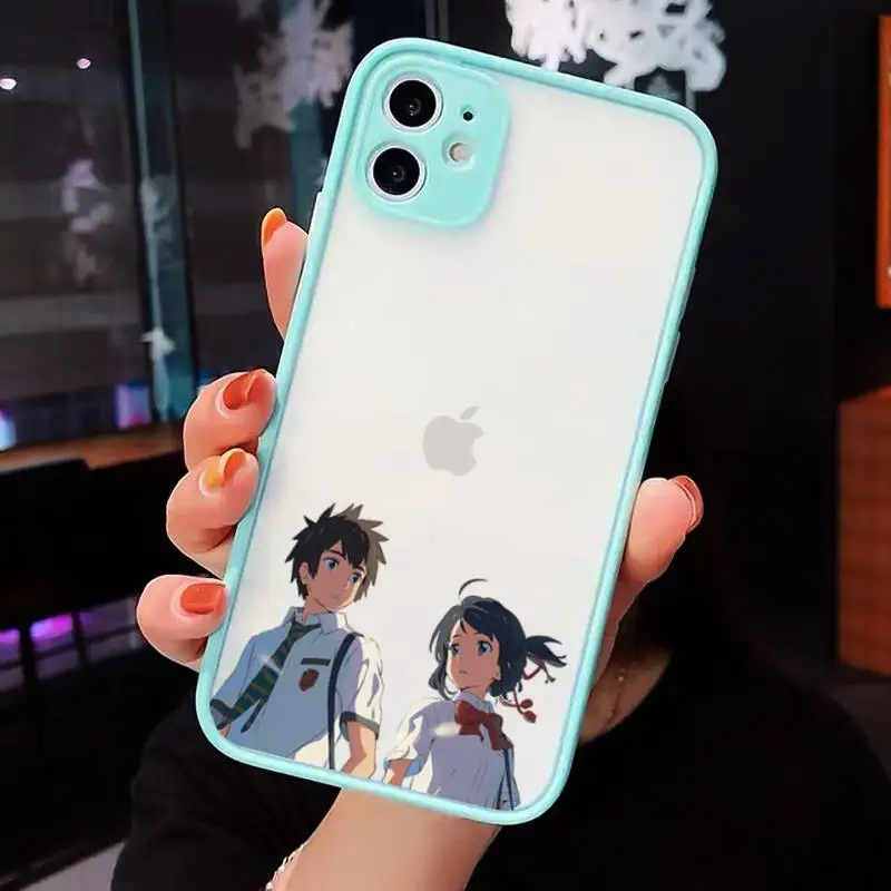 Anime your name cartoon Phone Case Matte Transparent for iPhone 7 8 11 12 s mini pro X XS XR MAX Plus cover funda
Anime your name cartoon Phone Case Matte Transparent for iPhone 7 8 11 12 s mini pro X XS XR MAX Plus cover funda