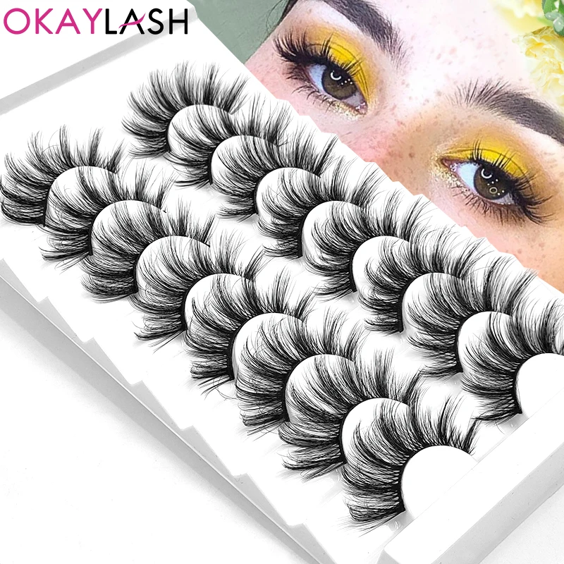OKAYLASH 8 Pairs Natural Mink False Eyelashes Cruelty Free Vegan Fluffy Wispie Fake Lashes in Bulk Makeup Lash Extension
OKAYLASH 8 Pairs Natural Mink False Eyelashes Cruelty Free Vegan Fluffy Wispie Fake Lashes in Bulk Makeup Lash Extension
