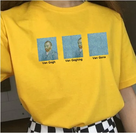 VAN Gogh Shirt Pattern Printed T-shirt Harajuku Shirt Graphic Tees Women Harajuku Streetwear Women Top
VAN Gogh Shirt Pattern Printed T-shirt Harajuku Shirt Graphic Tees Women Harajuku Streetwear Women Top