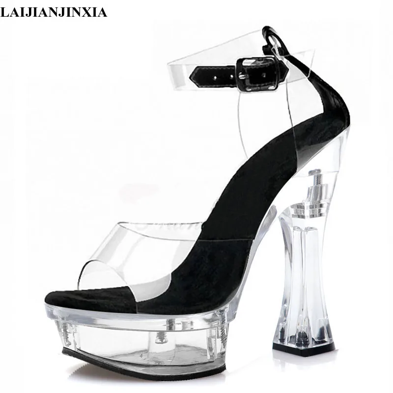 6 Inches Coarse Heel Crystal Transparent Mature Stripper Heels Models Pole Dance Shoes Stage High Heels Platform Dress Sandals
6 Inches Coarse Heel Crystal Transparent Mature Stripper Heels Models Pole Dance Shoes Stage High Heels Platform Dress Sandals