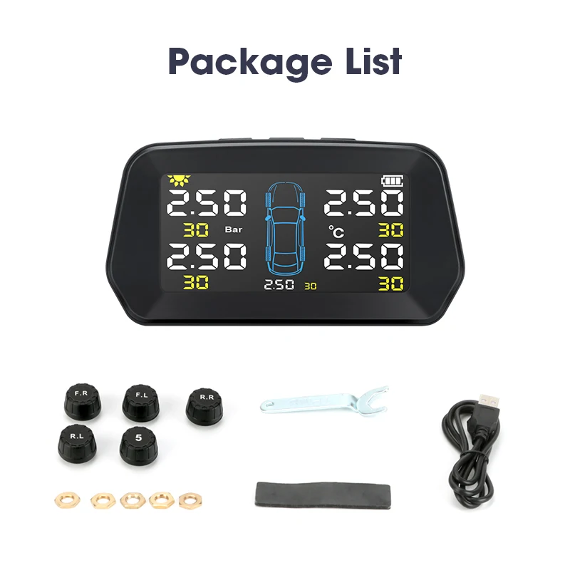 Jansite TPMS Alarm Tire Pressure Monitoring System Large screen Solar Power Auto Security Tyre 5-Tires Sensors Car Accessories
Jansite TPMS Alarm Tire Pressure Monitoring System Large screen Solar Power Auto Security Tyre 5-Tires Sensors Car Accessories