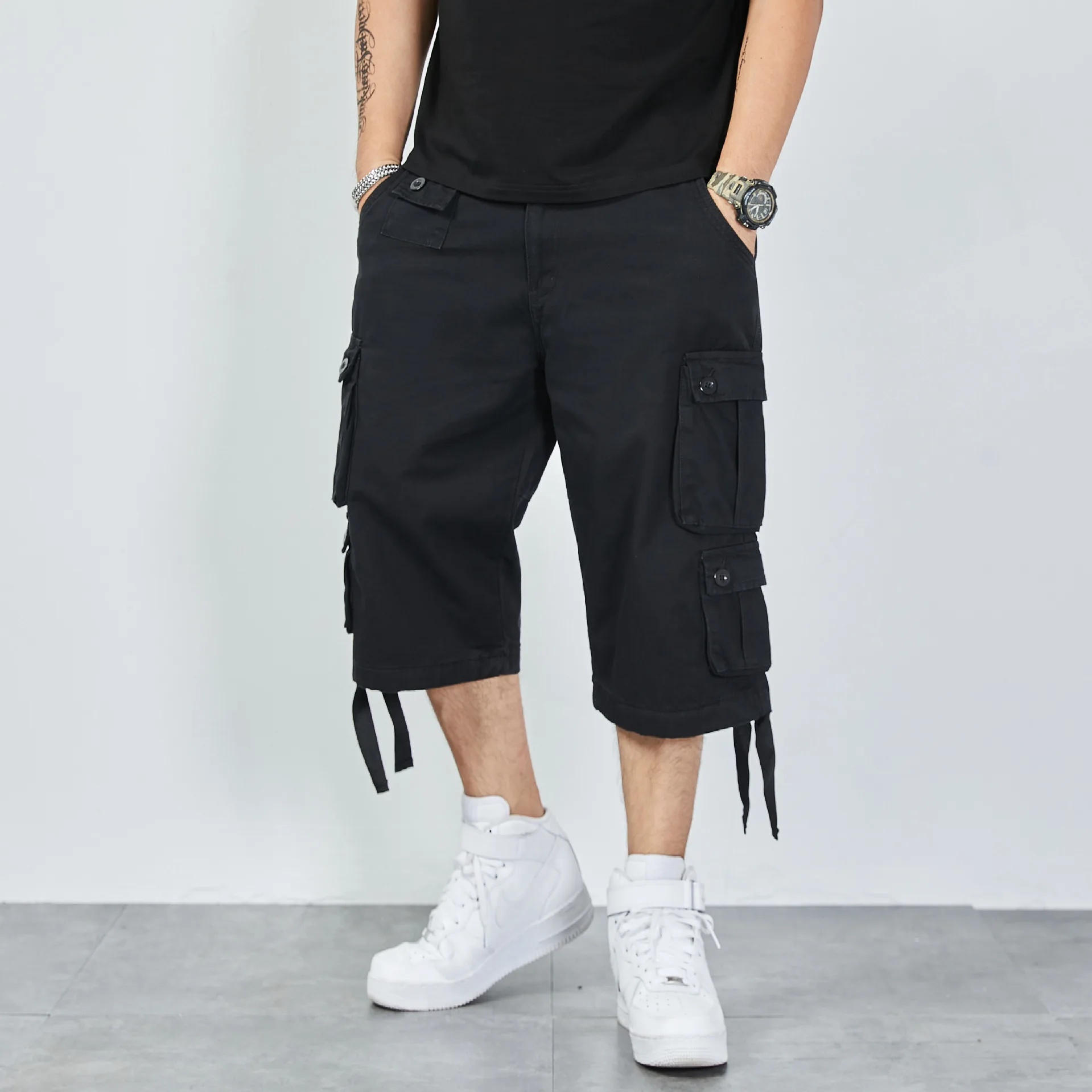 Big size men's Summer Black work clothes casual Capris wear-resistant and fattening, large bags, fashionable and fat, versatile
Big size men's Summer Black work clothes casual Capris wear-resistant and fattening, large bags, fashionable and fat, versatile