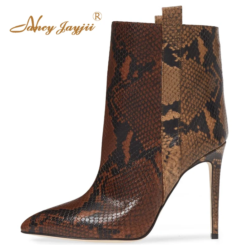 Nancyjayjii Mixed Colors Snakeskin Women’S Ankle Boots Pointed Toe Super High Thin Heel Ladies Booties 2021 Winter Slip On Shoes
Nancyjayjii Mixed Colors Snakeskin Women’S Ankle Boots Pointed Toe Super High Thin Heel Ladies Booties 2021 Winter Slip On Shoes