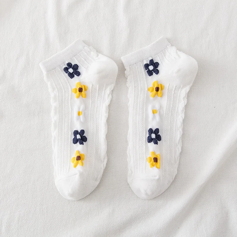 5 Pairs of Spring and Autumn Summer Women's Socks Cotton Shallow Mouth Low Cut Boat Socks Cute Socks Interesting Flower Socks 
5 Pairs of Spring and Autumn Summer Women's Socks Cotton Shallow Mouth Low Cut Boat Socks Cute Socks Interesting Flower Socks