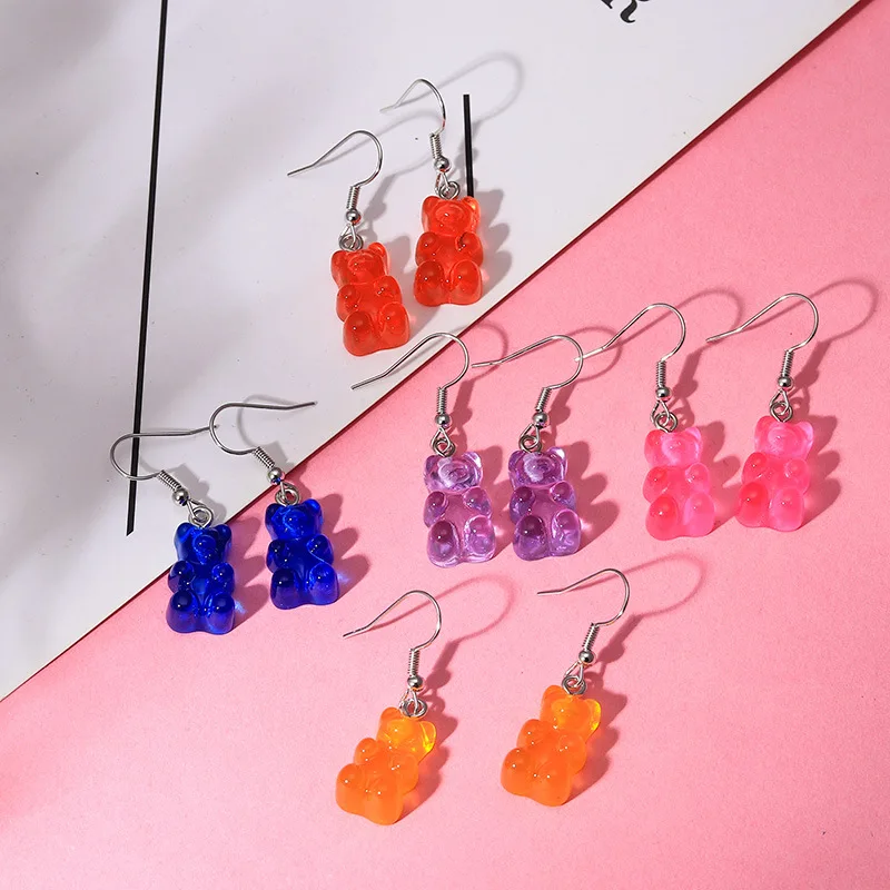 1 Pair Creative Cute Mini Gummy Bear Earrings Minimalism Cartoon Design Colorful Female Ear Hooks Danglers Jewelry Gift
1 Pair Creative Cute Mini Gummy Bear Earrings Minimalism Cartoon Design Colorful Female Ear Hooks Danglers Jewelry Gift