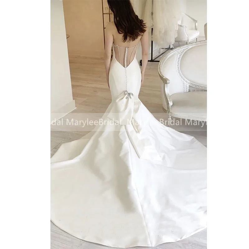 Robe Princesse Mariage Sweetheart Mermaid Wedding Dress Customize 2020 New See Through Buttons Back Wedding Gowns For Bride
Robe Princesse Mariage Sweetheart Mermaid Wedding Dress Customize 2020 New See Through Buttons Back Wedding Gowns For Bride