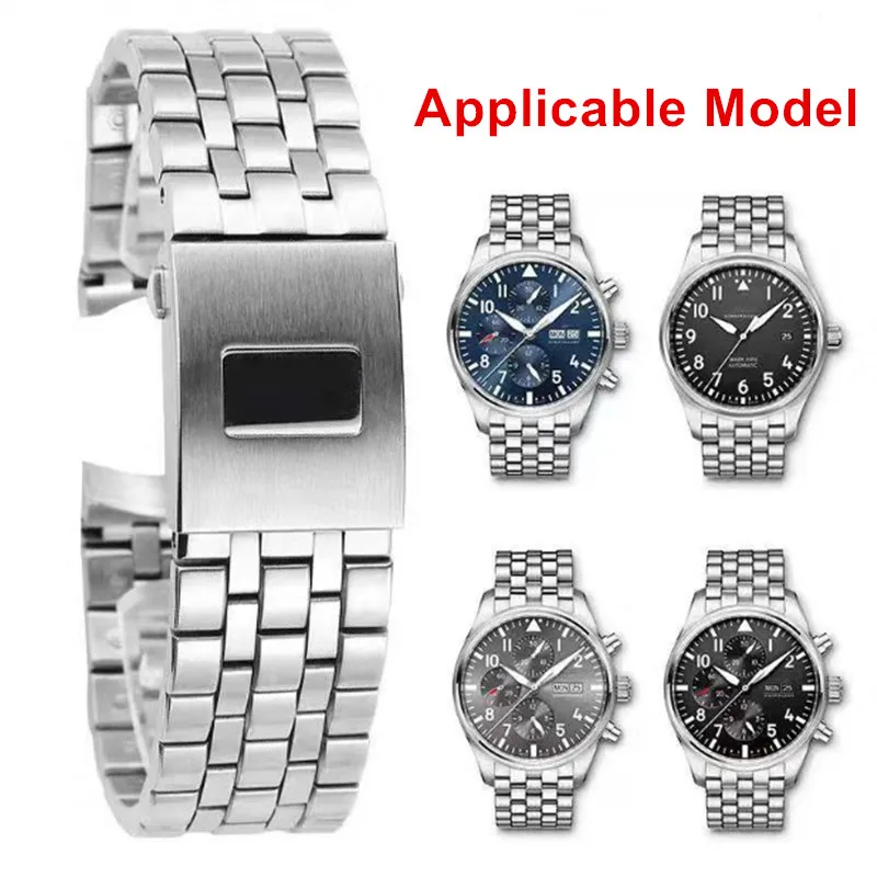 20 21mm Stainless Steel Strap for Strap Male Pilot 377710 Watch Band Mark 17 18 Little Prince Watch bracelet IW377701 377704
20 21mm Stainless Steel Strap for Strap Male Pilot 377710 Watch Band Mark 17 18 Little Prince Watch bracelet IW377701 377704